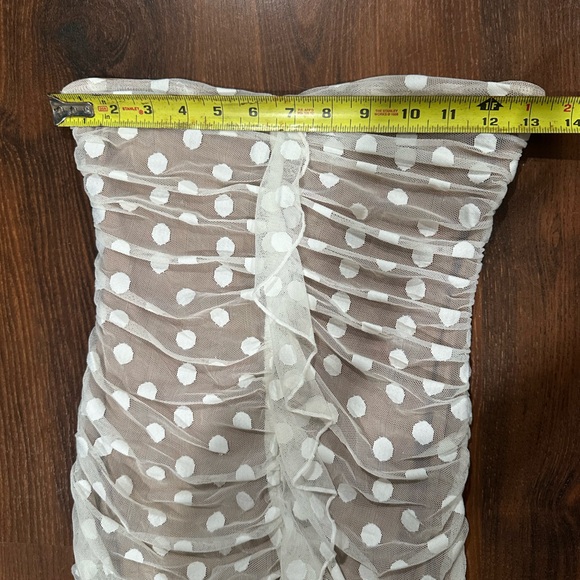 Majorelle mesh polka dot Brady Dress in White size S - Picture 6 of 7